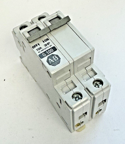 ALLEN-BRADLEY - 1492-CB2-G100 SER. C - MOTOR CONT. - 2P, 10 A, 277 V, 3 HP, 1 PH