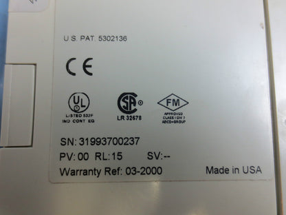 MODICON SCHNEIDER AUTOMATION 140 DDO 843 00 10-60 VDC OUTPUT MODULE