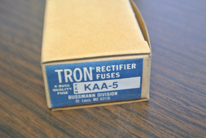 LOT of 5/ BUSSMANN / TRON KAA5 RECTIFIER FUSE / 5A / NEW SURPLUS