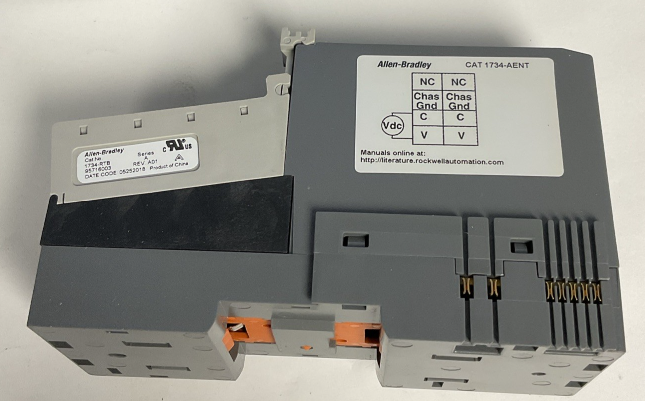 ALLEN BRADLEY 1734-AENT ETHERNET ADAPTER SER.B FW.5.015 24VDC W /1734-RTB