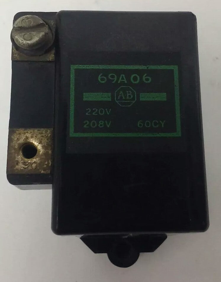 ALLEN BRADLEY 69A06, COIL, 208-220V @ 60HZ, RENEWAL PARTS, MISSING SCREWS