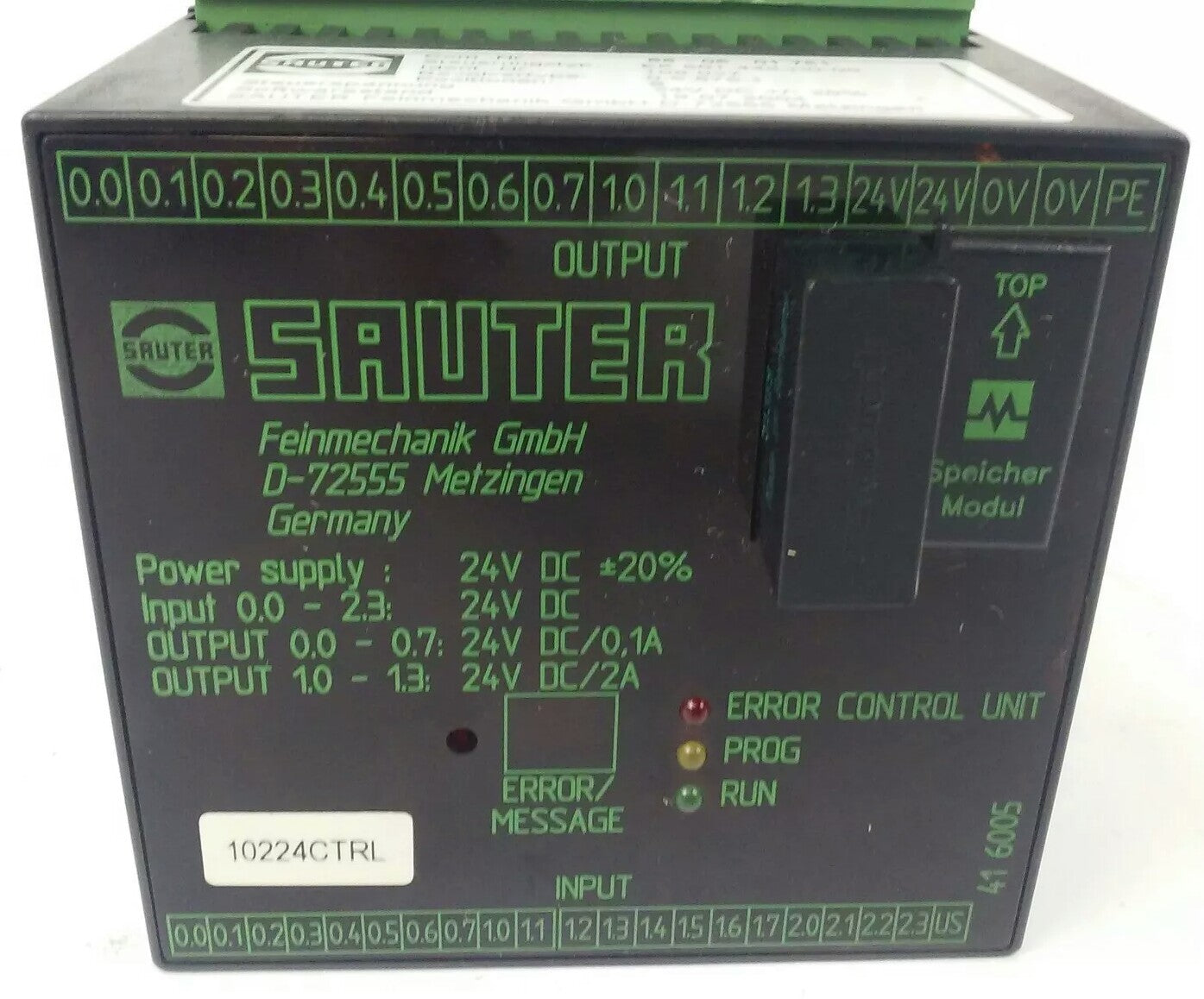 SAUTER EK 501-446-H0-00 POWER SUPPLY 8 POSITION 24V DC EK501446H000