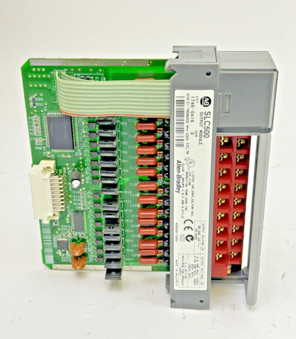 ALLEN-BRADLEY - 1746-OA16 SER. D - SLC 500 OUTPUT MODULE - 1746-0A16