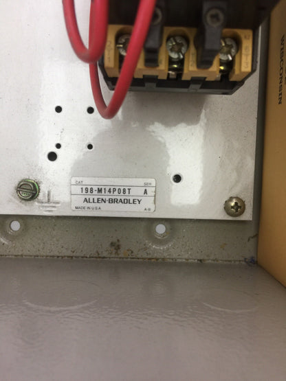 ALLEN BRADLEY 198-E14A08A07 MOTOR CONTROL 480V 2HP 198-M14P08T 112-A09ABB42-1