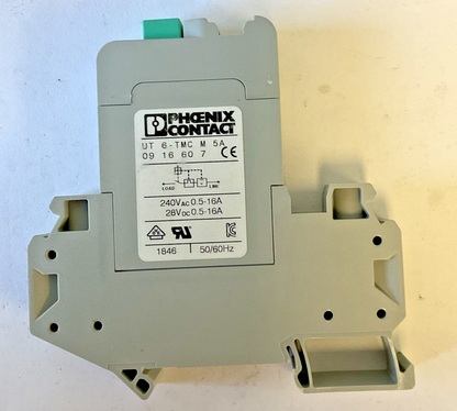 PHOENIX CONTACT UT6-TMCM5A(2) UT6-TMCM1A(1) THERMOMAGNETIC BREAKER 240VAC 28VDC