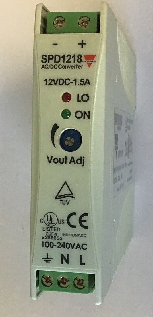 CARLO GAVAZZI SPD12181 POWER SUPPLY 240VAC 47-63HZ 12VDC 18W