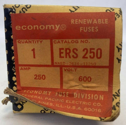 ECONOMY ERS 250 RENEWABLE FUSE 250AMP 600V