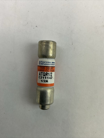 FERRAZ SHAWMUT ATQR1/2 600VAC 300VDC 1/2A TIME-DELAY FUSE (LOT OF 3)