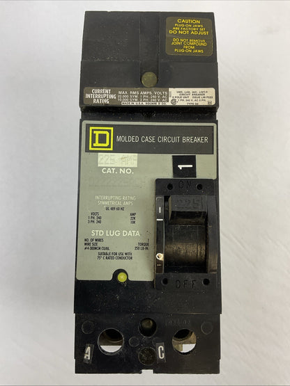 SQUARE D Q222225ACH CIRCUIT BREAKER 225AMP 240VAC 2POLE