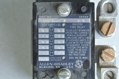 ALLEN-BRADLEY 810-A04CR Ser. B MAGNETIC OVERLOAD RELAY 600V 6A AC/DC NEW SURPLUS
