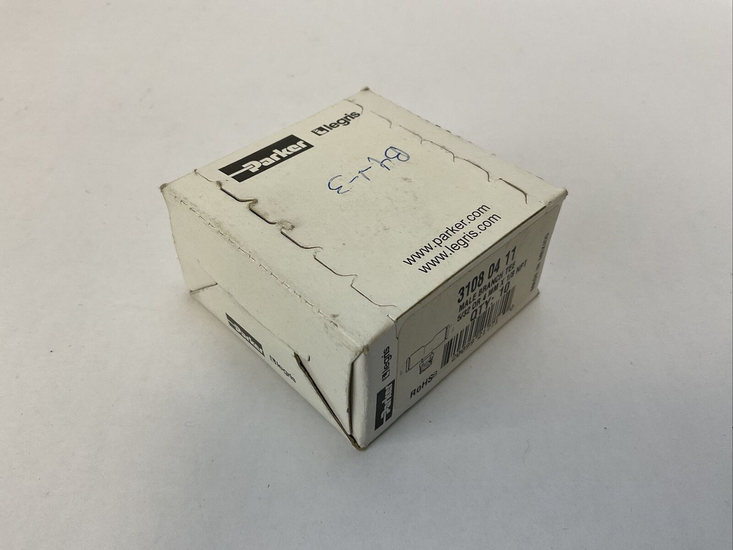 PARKER 3108 04 11 MALE BRANCH TEE 5/32 OR 4MM X 1/8 NPT (BOX OF 10)