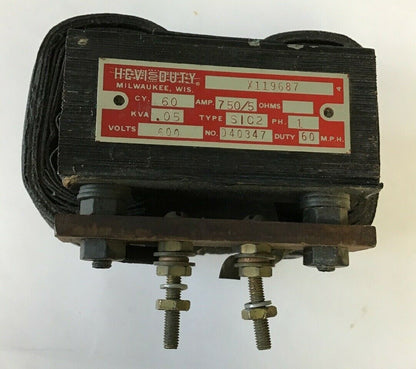 HEVI DUTY X119687 TRANSFORMER 750AMP 60CY 600V