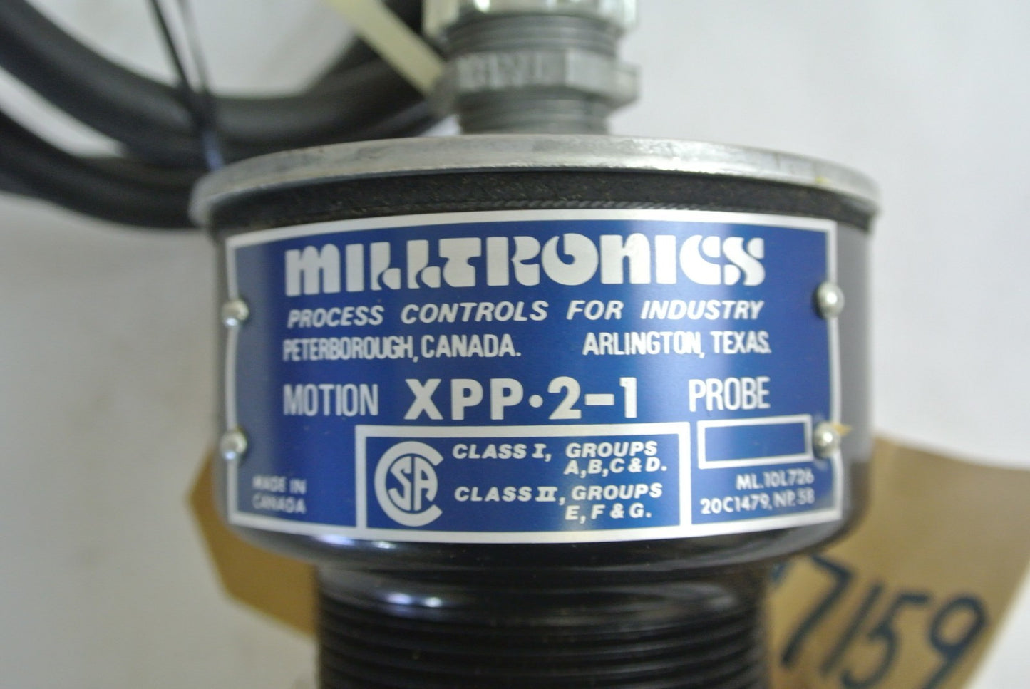 MILLTRONICS XPP-2-1 MOTION-SENSING PROBE  / 3S-DSH-87159 - NEW SURPLUS