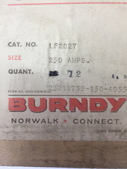 BURNDY LF2027 CONNECTORS 250 AMP (BOX OF 12)