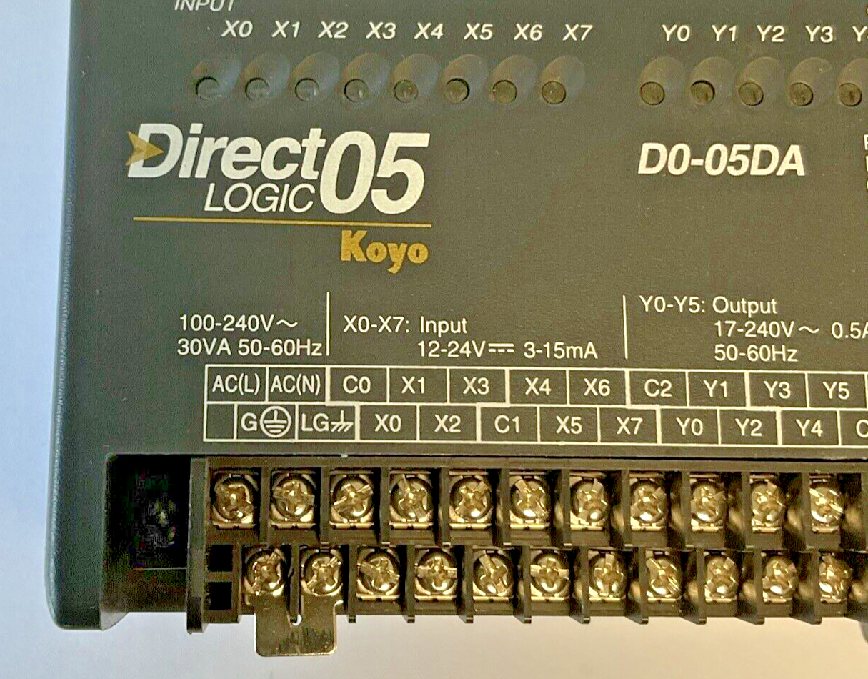KOYO D0-05DA DIRECT LOGIC 05 100-240VAC 30VA 50-60HZ 12-24VDC