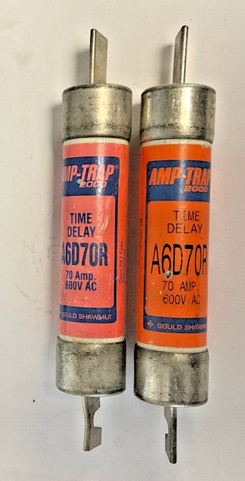 GOULD SHAWMUT A6D70R 70A TIME DELAY 600VAC AMP-TRAP 2000 ***LOTOF2***