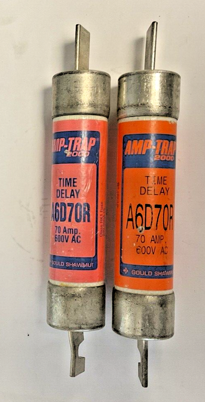 GOULD SHAWMUT A6D70R 70A TIME DELAY 600VAC AMP-TRAP 2000 ***LOTOF2***