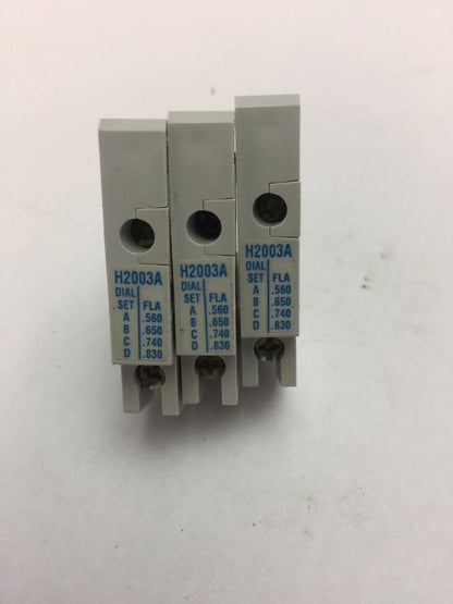 CUTLER HAMMER H2003A-3 FREEDOM SERIES HEATER PACK (SET OF THREE) .560-.830