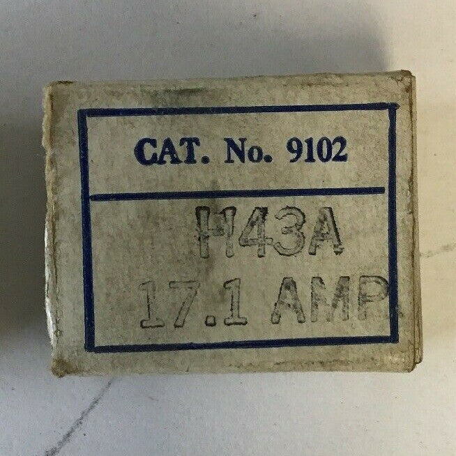 CUTLER HAMMER 9102 H21A(2), H43A(1), H38A(1), H3A(1), H60A(2) HEATERS **LOTOF7**