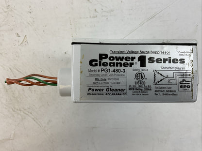 POWER GLEANER 1 SERIES PG1-480-3 TRANSIENT VOLTAGE SURGE SUPRESSOR 480VAC