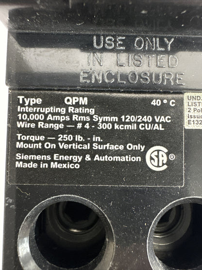 SIEMENS QPM2150 CIRCUIT BREAKER 150AMP 2POLE 120/240VAC