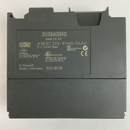 SIEMENS 1P 6ES7 322-1FH00-0AA0 16 DIGITAL OUTPUT 120/230VAC