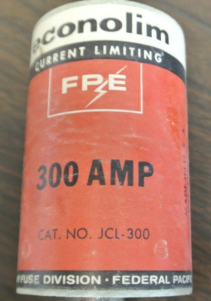 ECONOMY / FEDERAL PACIFIC ELECTRIC / JCL-300 CURRENT-LIMITING FUSE / 300A / 600V