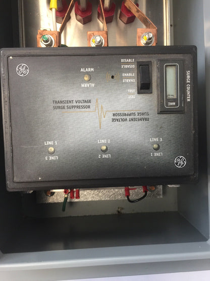 GE TME120Y100WMN1 TRANSIENT VOLTAGE SURGE SUPPRESSOR 120/208V THREE PHASE 50/60H