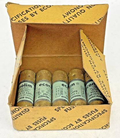 ECONOLIM *BOX OF 5* - NCLR 10 - 10 AMP,250 VAC, CURRENT-LIMITING CLASS RK1 FUSE