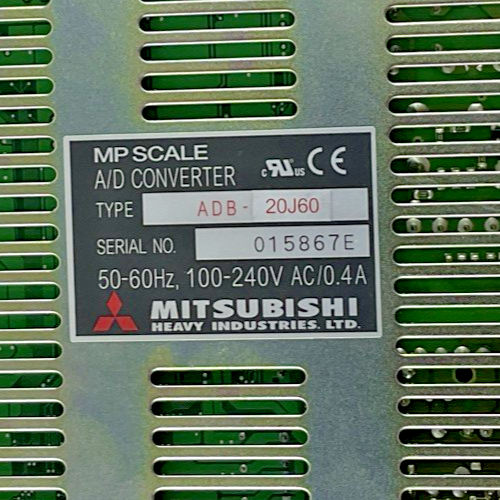 MITSUBISHI ADB-20J60 A/D CONVERTER 50-60HZ 240V 0.4A VER.11E