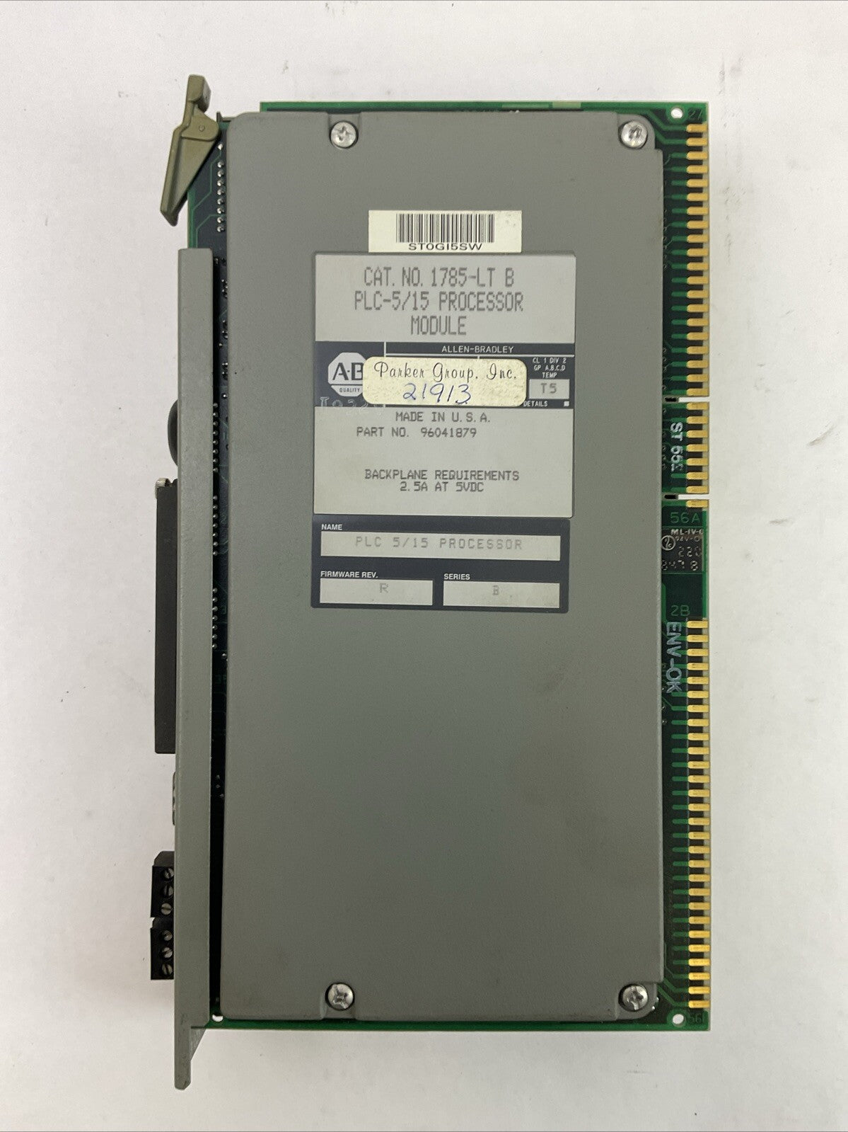 ALLEN BRADLEY 1785-LT SER B FIRMWARE REV R PLC-5/15 PROCESSOR