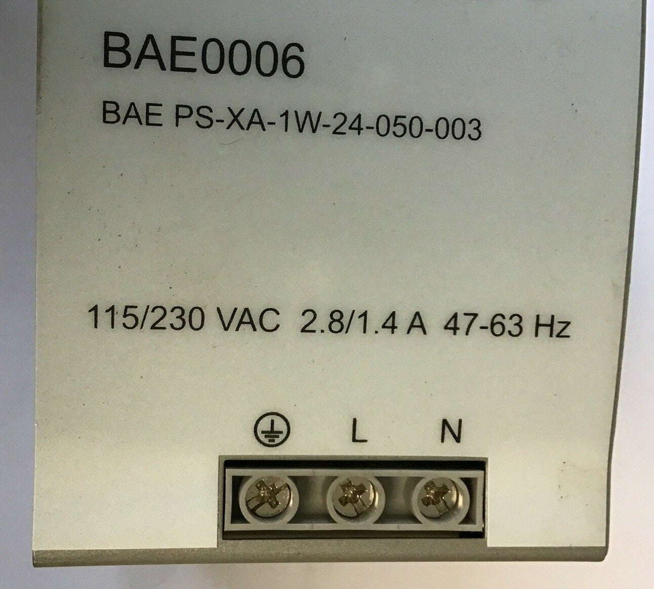 BALLUFF BAE PS-XA-1W-24-050-003 POWER SUPPLY 115/230VAC 47-63HZ 2.8/1.4A 24VDC