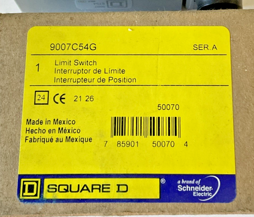 SQUARE D 9007C54G LIMIT SWITCH SER.A
