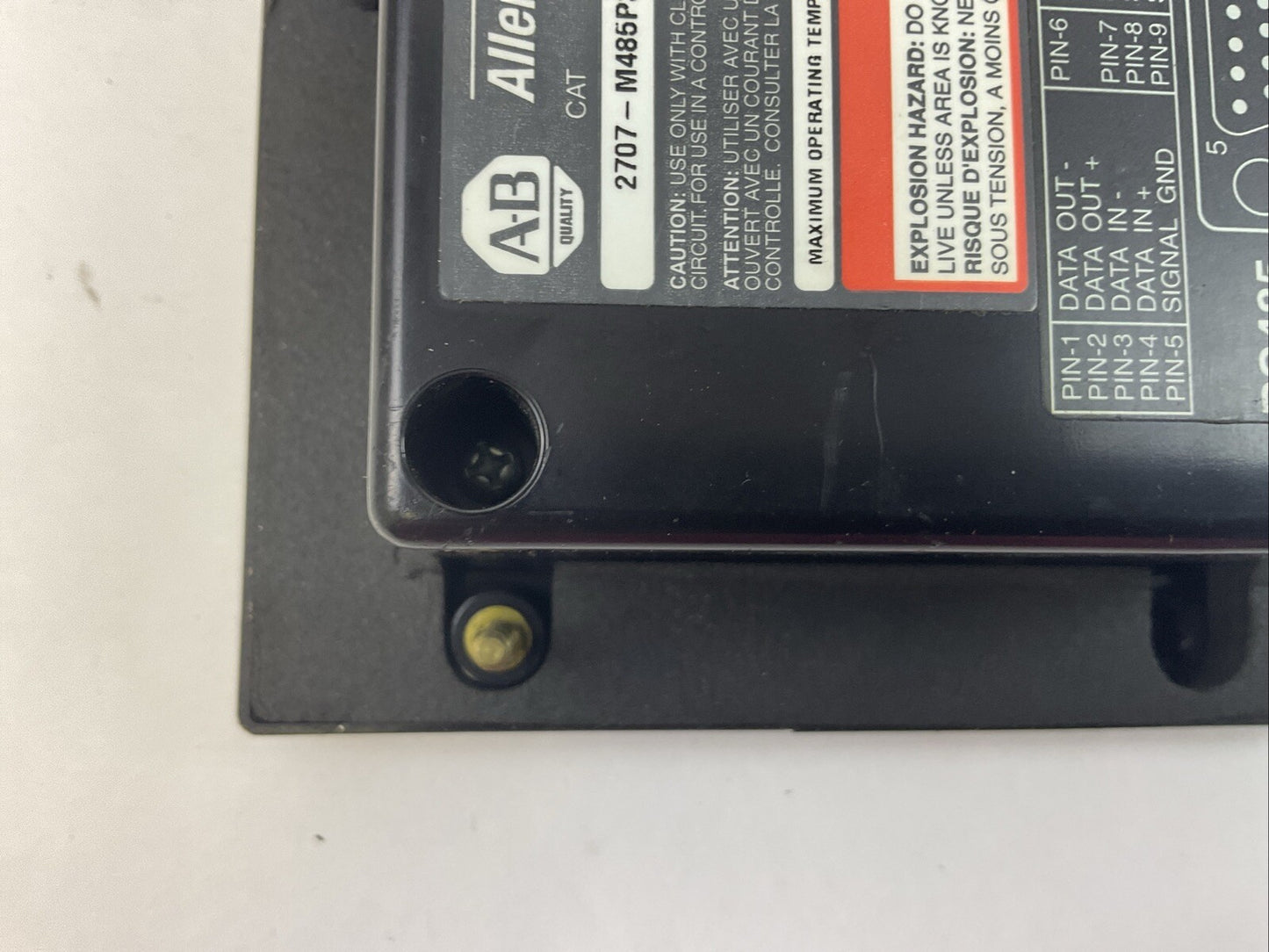 ALLEN BRADLEY 2707-M485P3 SER C REV B DTAM MICRO OPERATOR INTERFACE 18-30VDC