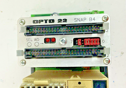 OPTO 22 SNAP8M W/ SNAP-OAC5(8) W/ SNAP B4  8 SLOT MODULE RACK