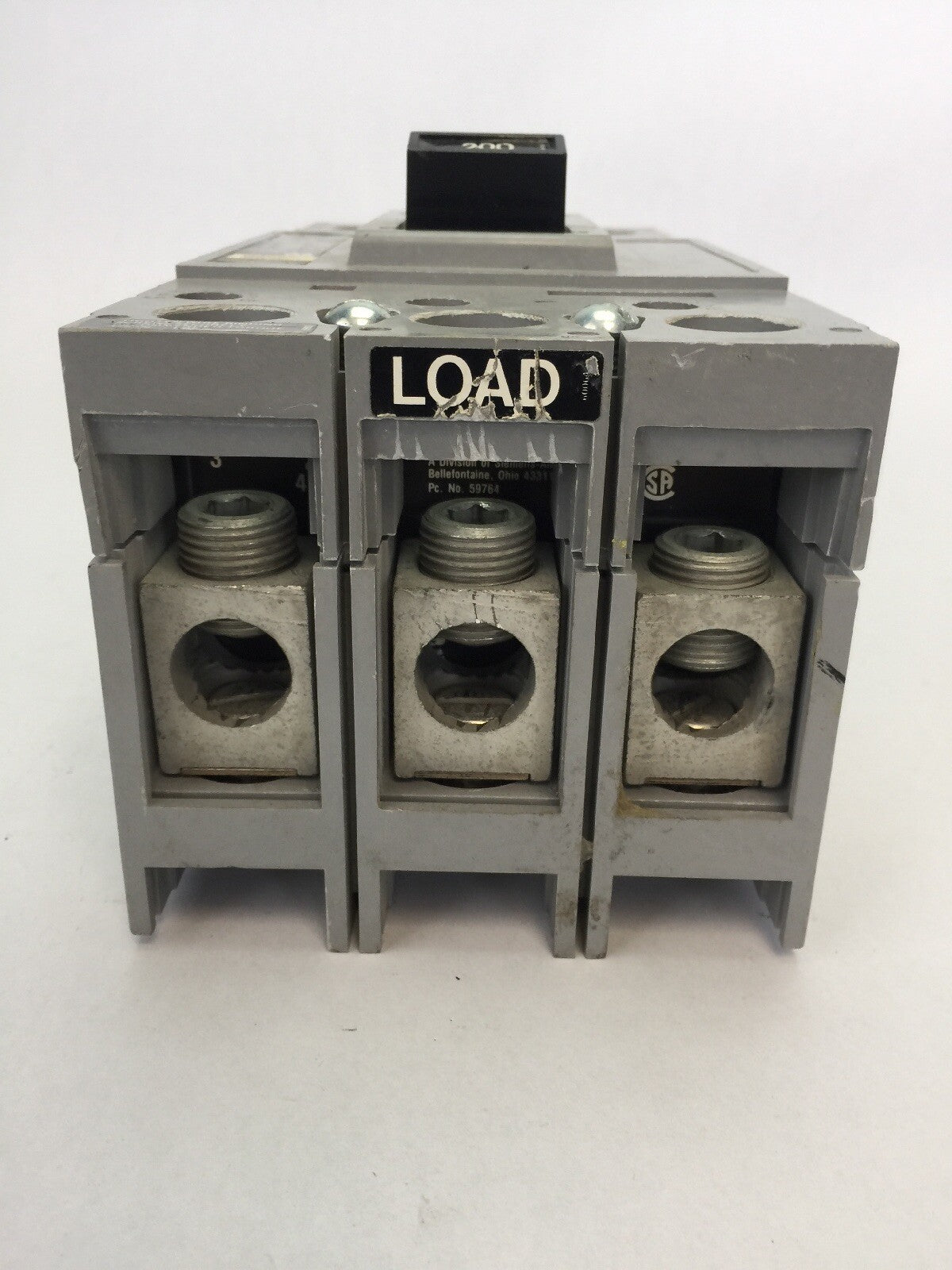 ITE HF63F250 CIRCUIT BREAKER 600 VAC 3 POLE 200 AMP TRIP MAG ADJ