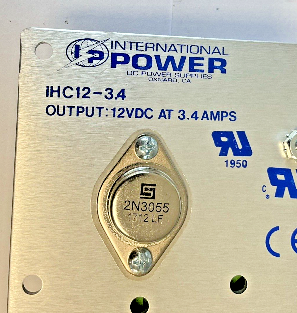 INTERNATIONAL POWER IHC12-3.4 POWER SUPPLY 12VDC 3.4AMPS