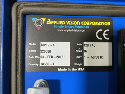 GENIUS VISION SYSTEM APPLIED VISION CORP SIMPLY SMART MACHINE 120VAC 16AMP 1PH