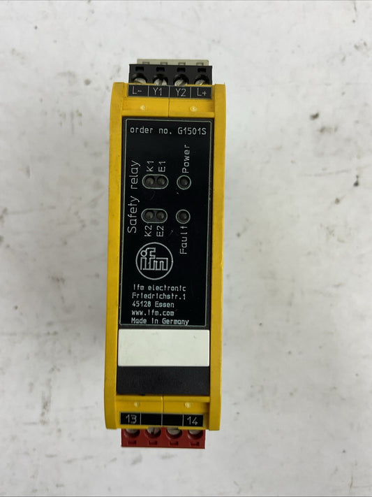 IFM G1501S SAFETY RELAY OUTPUT 6A 250VAC 24VDC INPUT 24VDC