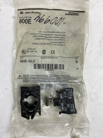 ALLEN BRADLEY 800E-3DL3 FULL VOLTAGE MODULE WITH LATCH (LOT OF 7)