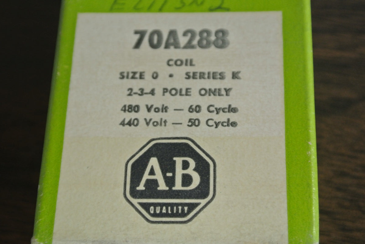 ALLEN-BRADLEY 70A288 COIL - SIZE 0, Series K 440-480V, 50-60Hz - NEW SURPLUS