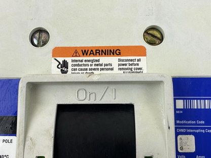 CUTLER HAMMER CHND3800T76W 800A 600V 3P CIRCUIT BREAKER W/DIGITRIP 750 TRIP UNIT