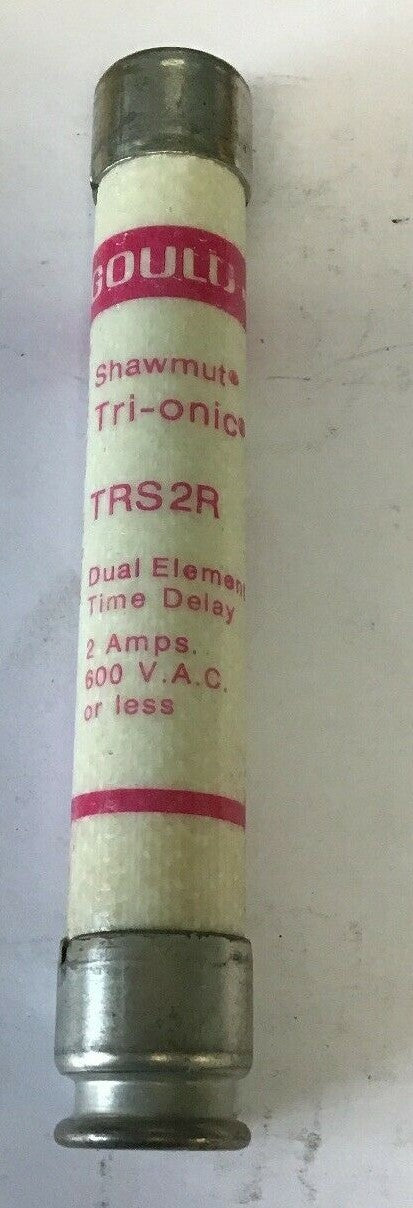 GOULD SHAWMUT TRS2R 2AMP TRI-ONIC 600VDC/600VAC TIME DELAY FUSE***LOTOF10***