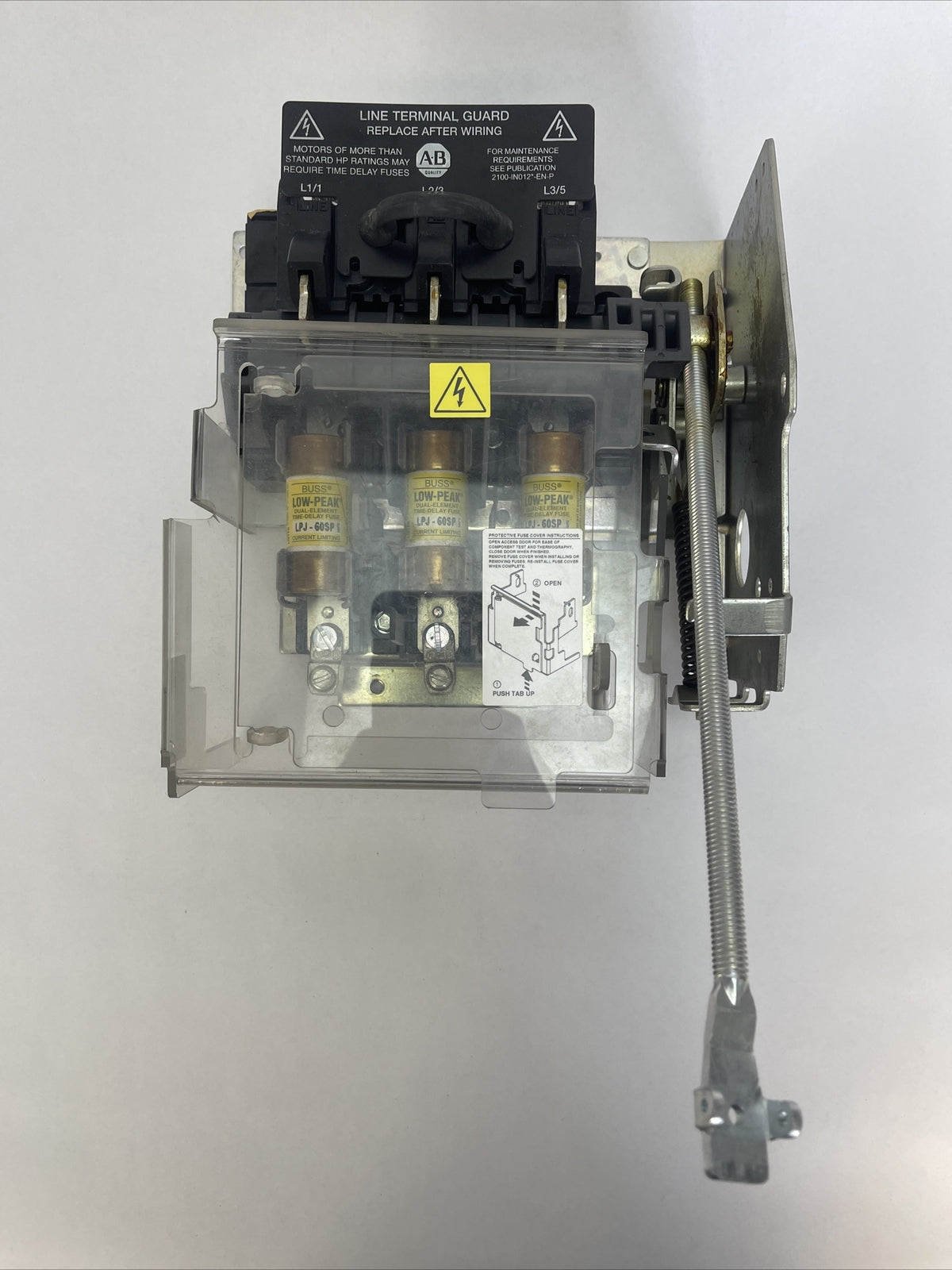 ALLEN BRADLEY DISCONNECT SWITCH 1494V-DS60 SER D 600VAC 250VDC 60A 15HP 1494V-FS