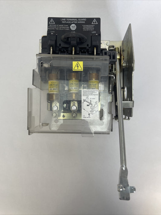 ALLEN BRADLEY DISCONNECT SWITCH 1494V-DS60 SER D 600VAC 250VDC 60A 15HP 1494V-FS