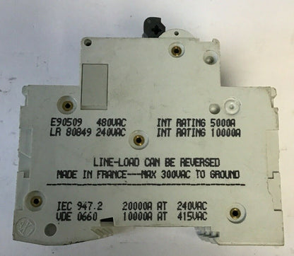 MERLIN GERIN multi9 C60N CIRCUIT BREAKER 3A-type B, 480VAC