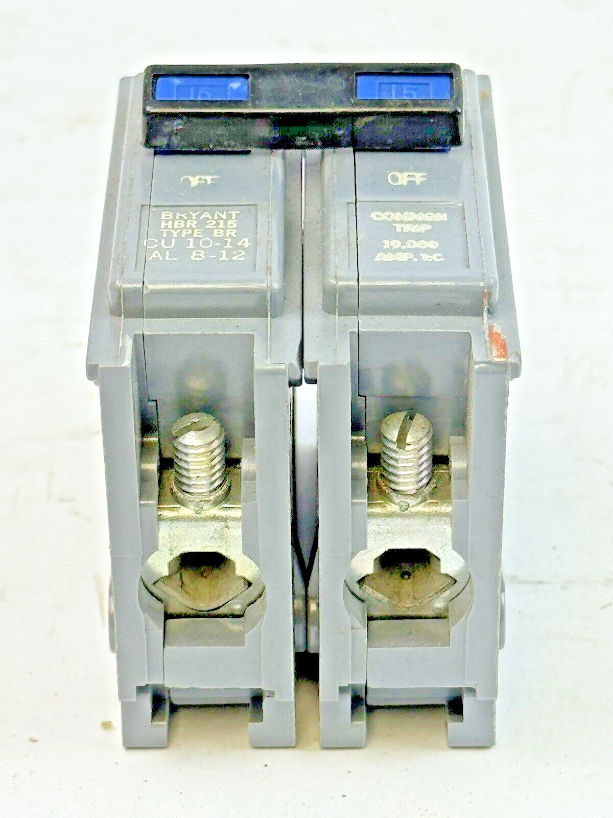 BRYANT *BOX OF 5* - HBR215 - COMMON TRIP CIRCUIT BREAKERS - 2 POLE/15 A/240 VAC