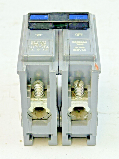 BRYANT *BOX OF 5* - HBR215 - COMMON TRIP CIRCUIT BREAKERS - 2 POLE/15 A/240 VAC