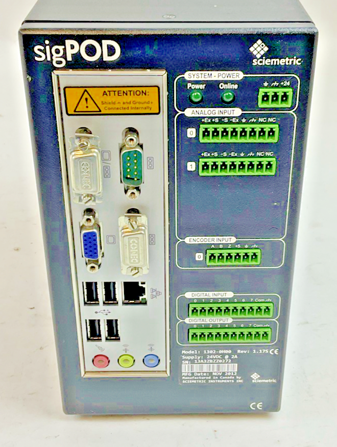 SCIEMETRIC 1302-0H00 SIGPOD CONTROL MODULE REV. 1.175 24VDC 2A