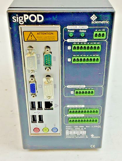 SCIEMETRIC 1302-0H00 SIGPOD CONTROL MODULE REV. 1.175 24VDC 2A